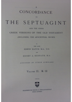 Concordance The Septuagint