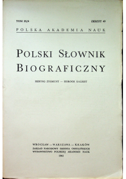 Polski słownik biograficzny Tom IX zeszyt 43