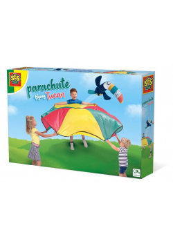 Tucan latający na spadochronie