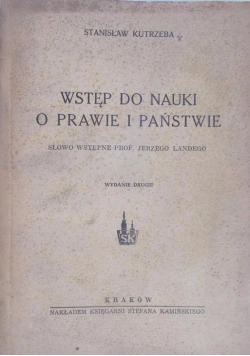 Wstęp do nauki o prawie i państwie ,1947 r.