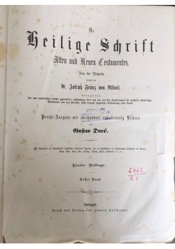 Die Heilige Schrift, 1876 r.