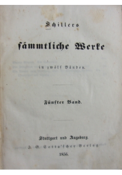 Sammtliche werke, funfter band, 1856 r.