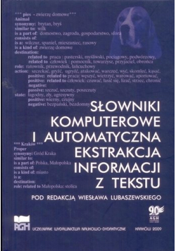 Słowniki komputerowe i automatyczna ekstrakcja informacji z tekstu