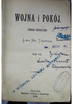 Wojna i Pokój  1894 r r