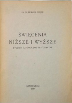 Święcenie niższe i wyższe