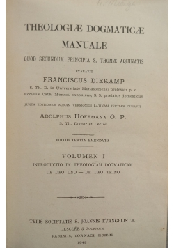 Theologiae dogmaticae manuale, 1949 r.