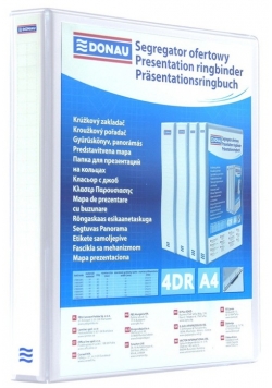 Segregator ofertowy DONAU, PP, A4/4RD/30, biały