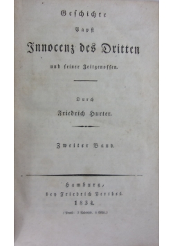 Geschichte  papst innozenz des dritten, 1834 r.
