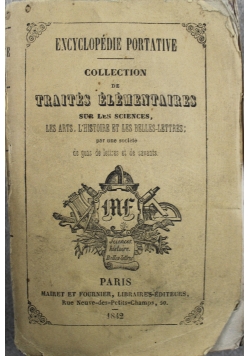 Encyclopedie portative collection de traites elementaires 1842 r