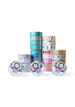 Washi Tape Gold Narcissus Mix 60 sztuk