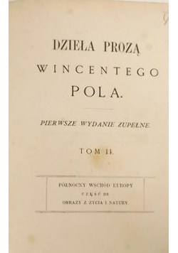 Dzieła Wincentego Pola, Tom II, 1930r.
