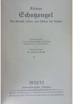 Kleiner Schutzengel, 19 numerów, 1932/1933r.