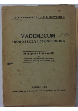 Vademecum proboszcza i spowiednika, 1934r.