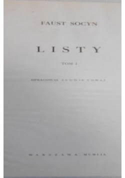 Listy, tom 1