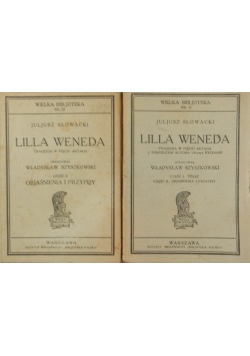 Lilla Weneda tragedia w pięciu aktach, 2 części, 1928 r.