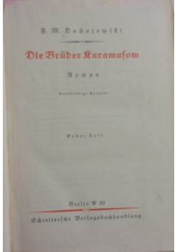 Die Bruder Karamasow 1920 r