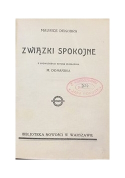 Związki spokojne , 1928 r.
