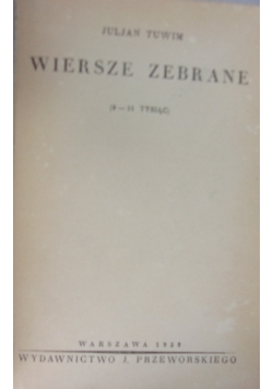 Wiersze Zebrane ,1938r.