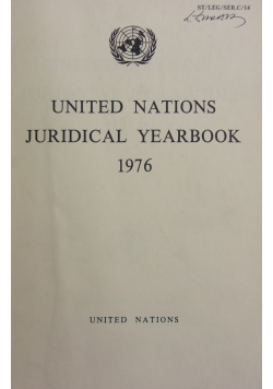 United nations juridical yearbook 1976