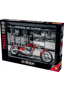 Puzzle 1000 Czerwony chopper