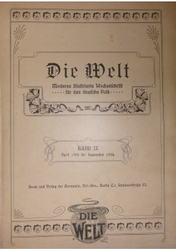 Die Welt, band IX,1904r.