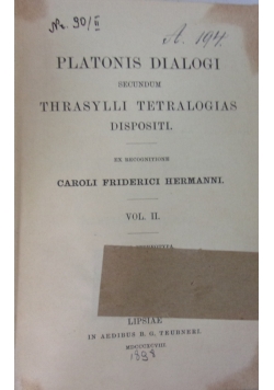 Platonis Dialogi ,1898r.