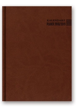 Kalendarz 2019 21P A5 książkowy brązowy