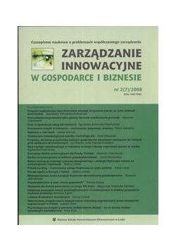 Zarządzanie innowacyjne w gospodarce i biznesie nr2/2008