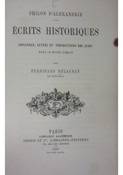 Ecrits Historiques,1867r.