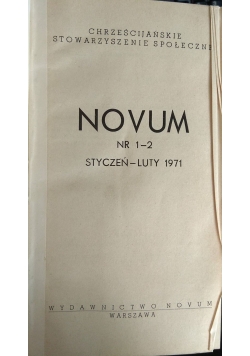 Novum, nr. 1-12. 1971r.