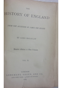 The history of the England,1889 r.