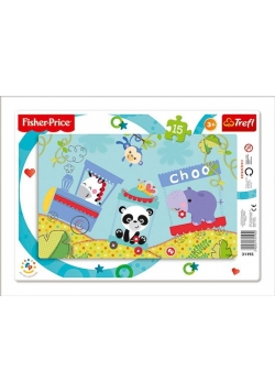 Puzzle ramkowe 15 Wesoły pociąg TREFL