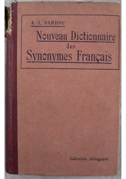 Nouveau Dictionnaire des Synonymes Francais 1935 r.