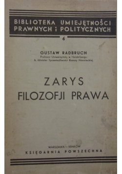 Zarys filozofji prawa, 1938 r.