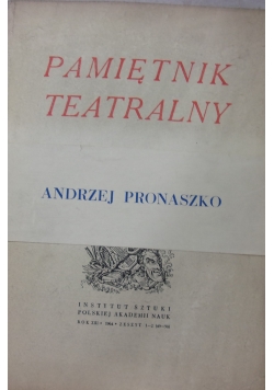 Pamiętnik teatralny, Zeszyt 1-2 (49-50)