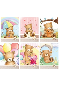 Zeszyt A4/54K kratka Popcorn Bear (10szt)