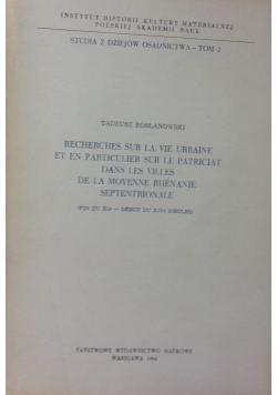 Studia z dziejów osadnictwa Tom 2