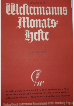 Westermanns Monatshefte 84 Jahrgang, 1940 r.