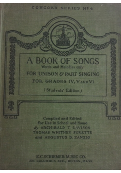 A book of songs ,1924r.