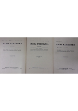 Studia Mathematica, tom XXVII, zestaw 3 książek