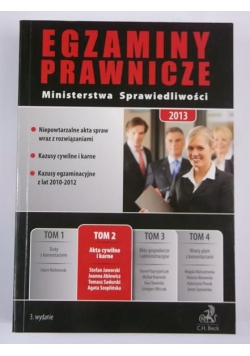 Egzaminy prawnicze Ministerstwa Sprawiedliwości 2013, Tom II