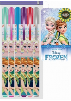 Długopisy żelowe 6 kolorów Frozen
