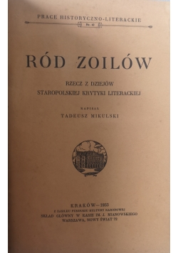 Ród Zoilów 1933 r.