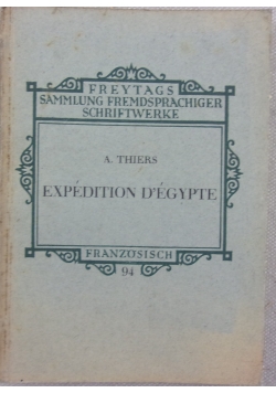 Expedition D'Egypte, 1920 r.