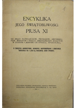 Encyklika Jego Świątobliwości Piusa XI 1930 r.