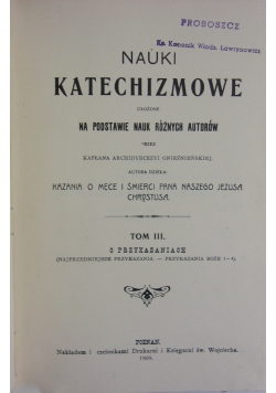 Nauki Katechizmowe, 1909r.