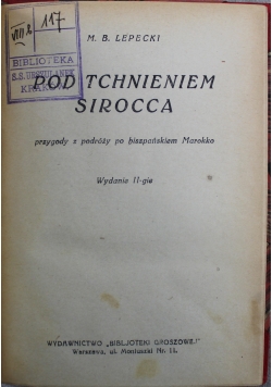 Pod tchnieniem Sirocca 1928 r.