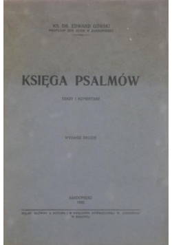 Księga Psalmów, 1930 r.