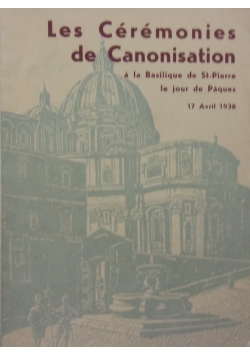 Les Ceremonies de Canonisation, 1939 r.