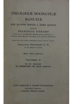 Theologiae dogmaticae manuale, ok. 1950r.